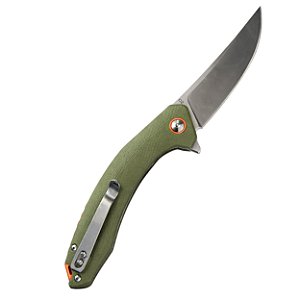 Faca Tática Dobrável Ember Green Cabo Clip Bolso Premium