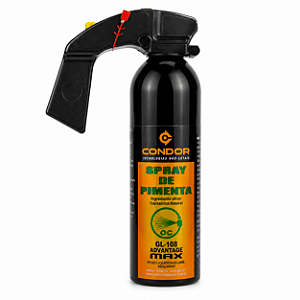 Spray de Pimenta Alto Volume GL-108 MAX Advantage 400ml - Uso Restrito