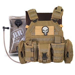 Colete Tático Plate Carrier Tan WWART SHOOTER