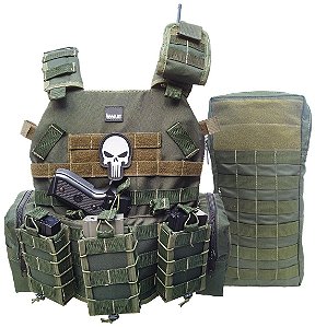 Colete Tático Plate Carrier Verde Oliva WWART SHOOTER 2.0