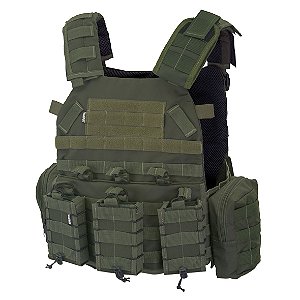 Colete Tático Plate Carrier Verde Oliva WWART SHOOTER 2.0