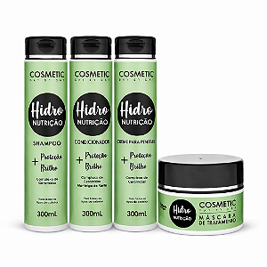 Kit Hidro Nutrição para Cabelos Secos e Ressecados – Brilho, Maciez e Sem Frizz 300 ML - Light Hair +