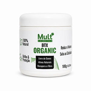 BTX Organic Mult Cosmetics 100g – Redução de Volume, Brilho e Recuperação Capilar