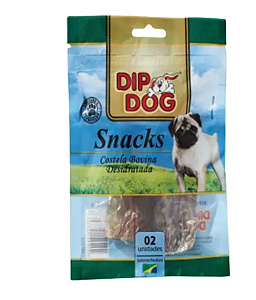 Costela Bovina Desidratada Snacks Cães Dip Dog