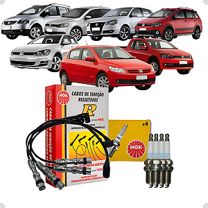 Kit Cabo De Vela Ngk Stv-25 + Jogo De Velas Ngk Bkr7esb-d