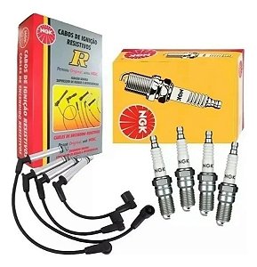 Kit Ngk Scf30 Tr6b10 Onix Prisma Cabo Velas Preto
