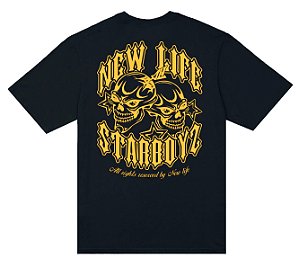 CAMISETA NEW LIFE STAR BOYS BLACK