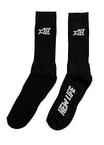 MEIA NEW LIFE LOGO STAR PRETA