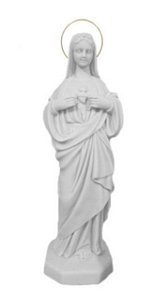 Sagrado Coração de Maria com Auréola Banhada a Ouro 45 cm