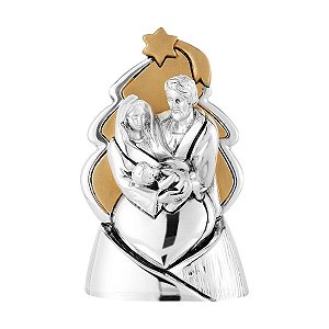 Sagrada Família Italiana em Prata 9,5 cm