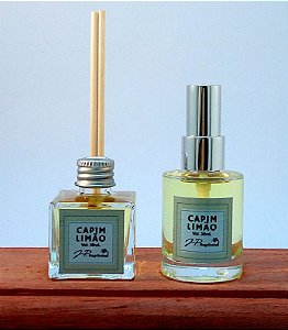 Kit aromatizador mini (30mL difusor de aromas + varetas + 30mL home spray), 12 opções de fragrâncias