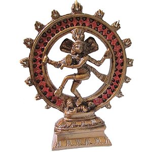 Estátua Shiva Nataraja - 20 cm - Resina