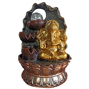 Fonte de Água Decorativa com Luz - Ganesha