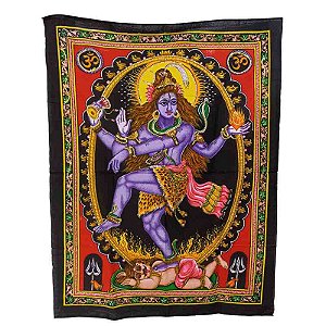 Painel Indiano em Tecido - Deus Shiva Nataraja