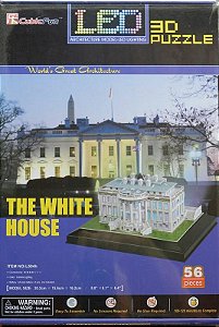 The White House - 3D Puzzle - CubicFun - com iluminação por leds !!!