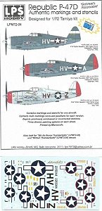 Decal P-47D "Gabreski's Razorbacks" - escala 1/72 - LPS Hobby