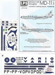 Decal McDonnell Douglas MD-11 Varig - escala 1/144 - LPS Hobby