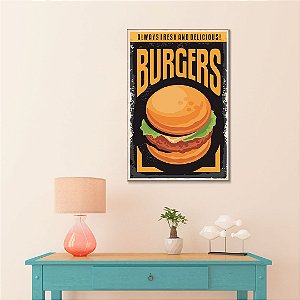 Quadro Decorativo - Hamburguer Grande - Ecograph - Gráfica e