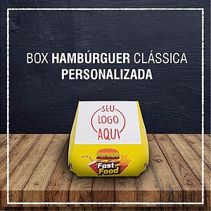 Box Hambúrguer clássica -  PERSONALIZADA (2000 unidades)
