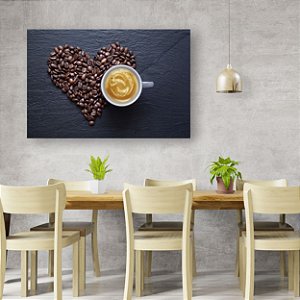 Quadro Decorativo - Coração de Café