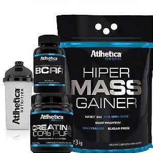 Kit Massa + Bcaa + Creatina + sheikeira