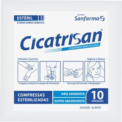 Compressa Estéril Não Aderente 7cm x 7cm com 10 unidades