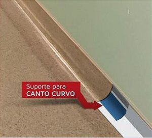 Suporte pvc canto curvo 2x2 cm / 40 mL