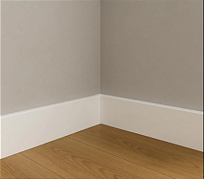 Rodapé Poliestireno Branco 20 cm / Liso / Br 2,40 m