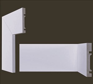 Rodapé Mdf Branco 10cm LISO / preço por br. 2,40m