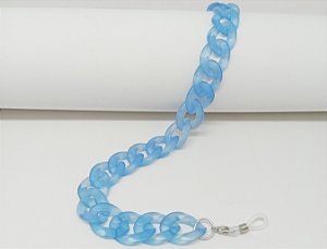 Cordão Resina Elos Azul Céu