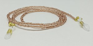 Cordão Miçanga Pequena Cristal Bronze