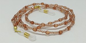 Cordão Miçanga Vidrilho Bronze/Miçanga/BalãoMarrom