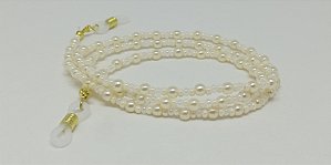Cordão Pérola Clássico Cristal Creme Miçanga