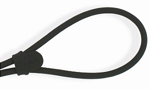 Cordão Silicone Tubo Médio Preto Ajustável