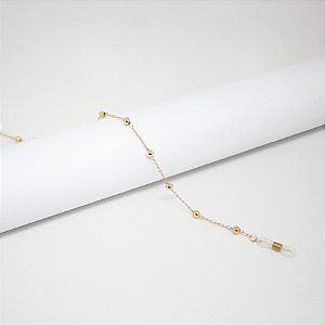 Corrente Bolinha Grande Ouro C/Grumet