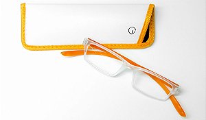 Óculos de Leitura HUG – Incolor/Laranja