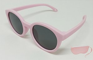 Oculos Solar Infantil 46x16 Rosa C/Estojo