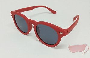 Oculos Solar Infantil 42x18 Vermelho C/Estojo