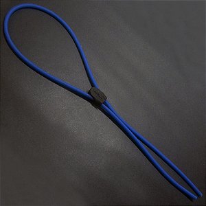 Cordão Silicone Tubo Pequeno Azul Ajustável