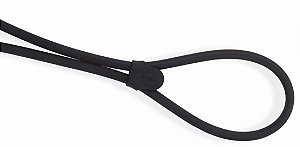 Cordão Silicone Tubo Grande Preto Ajustável