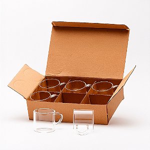 KIT XÍCARAS EM VIDRO BOROSSILICATO 6PÇS - UTN025