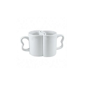 CANECA DUPLA DE ENCAIXE BRANCA 325ML - CAN020