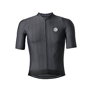 Camisa ciclismo masculina Mauro Ribeiro Fiber 2.0 slim preta