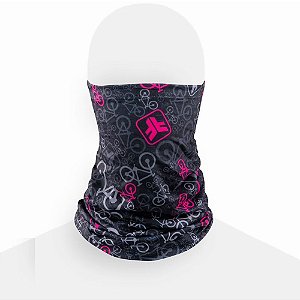 Bandana ciclismo Free Force Bicycle preto/rosa