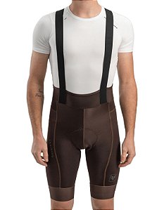 Bretelle ciclismo masculino Free Force Training Gel Marrom