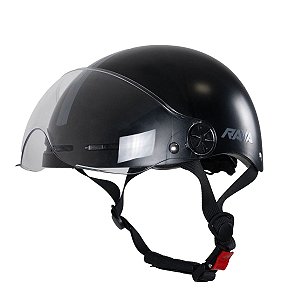 Capacete bicicleta elétrica E-bike coquinho Rava c/ viseira