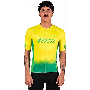 Camisa ciclismo ERT New Elite Brasil 2.0 slim fit unissex