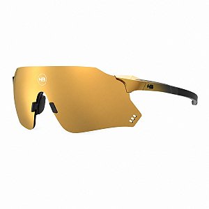 Óculos de Sol esportivo HB Quad X 2.0 Gold Chrome espelhado