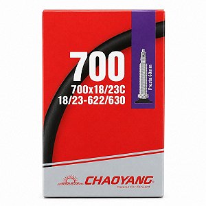 Câmara de ar 700 x 18/23 bike speed Chaoyang bico fino 60 mm