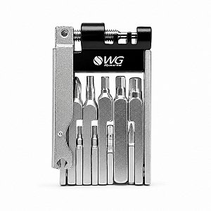 Kit ferramentas bicicleta 12 funções c/ extrator corrente WG Sports